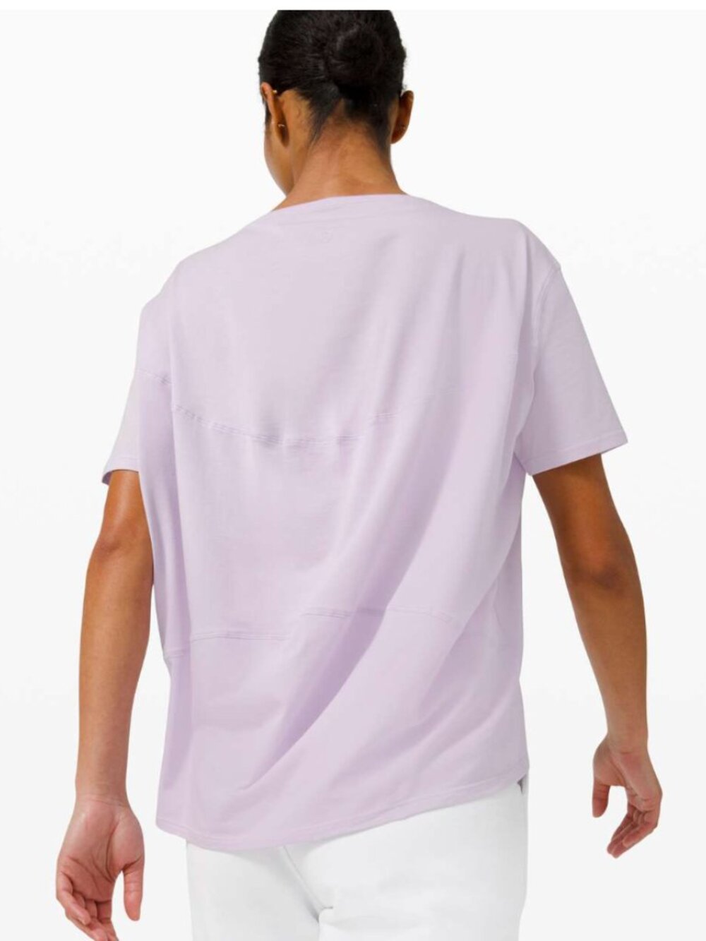 Lululemon Back In Action Short Sleeve Lavender Dew Relaxed Fit Oversized Medium - Picture 9 of 9